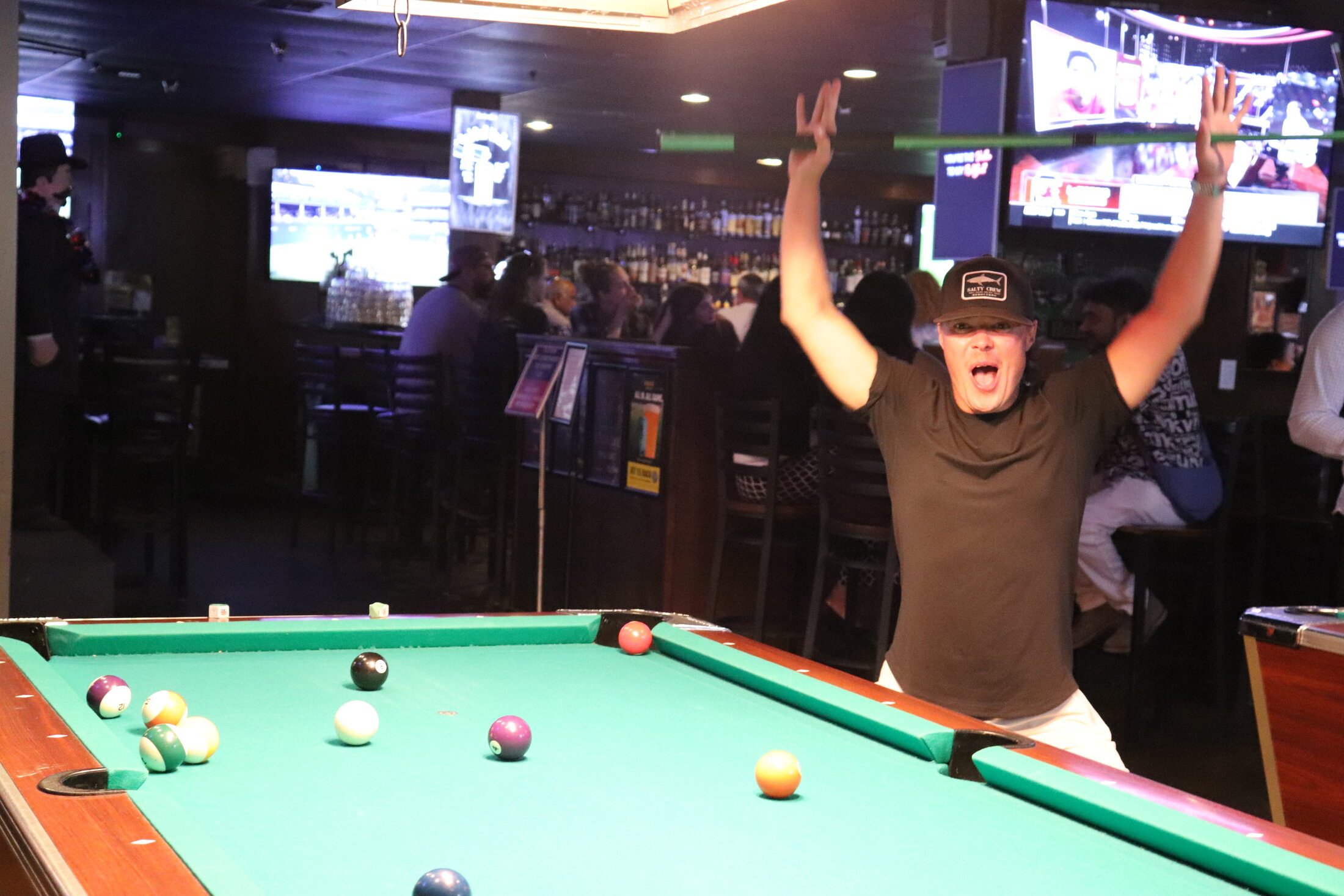 A busy night around the pool tables at Rooneys Sports Bar in Woodinville